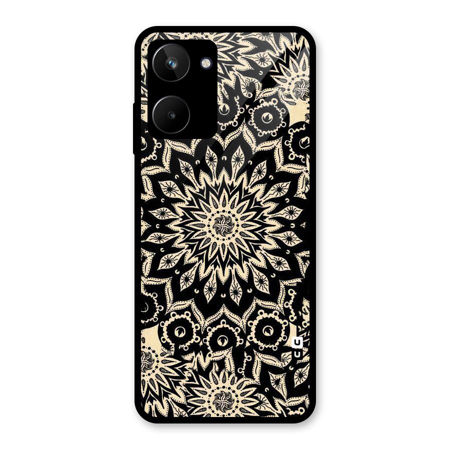 Golden Mandala Glass Back Case for Realme 10