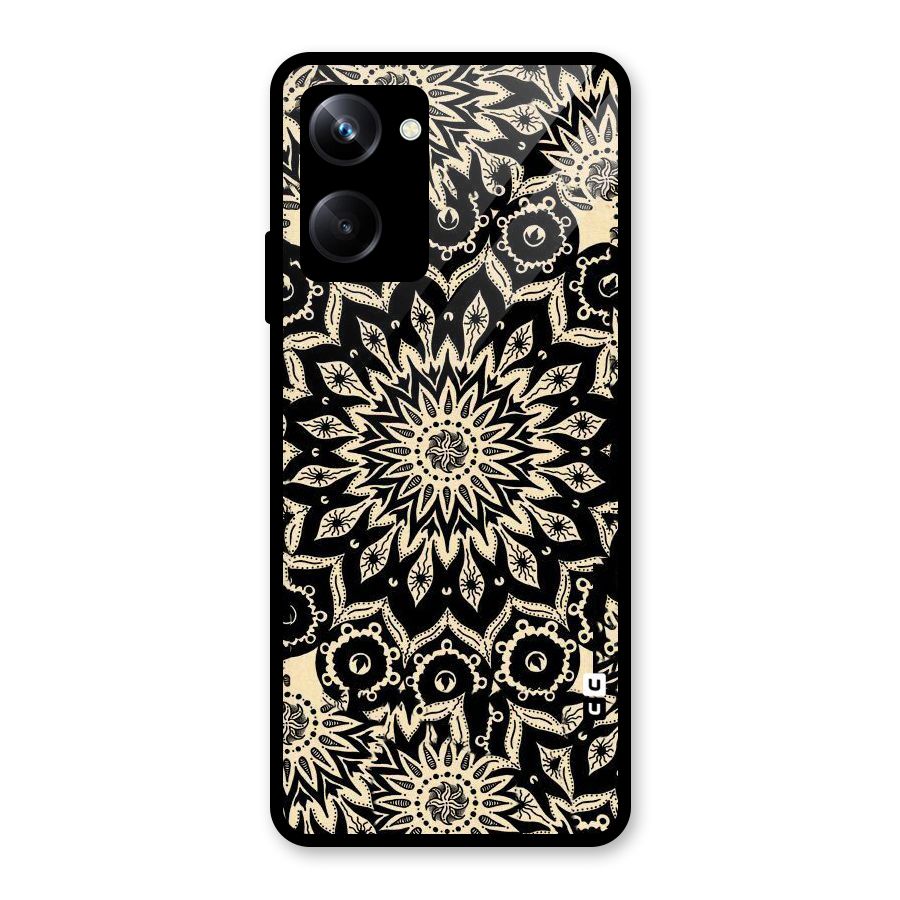 Golden Mandala Glass Back Case for Realme 10 Pro