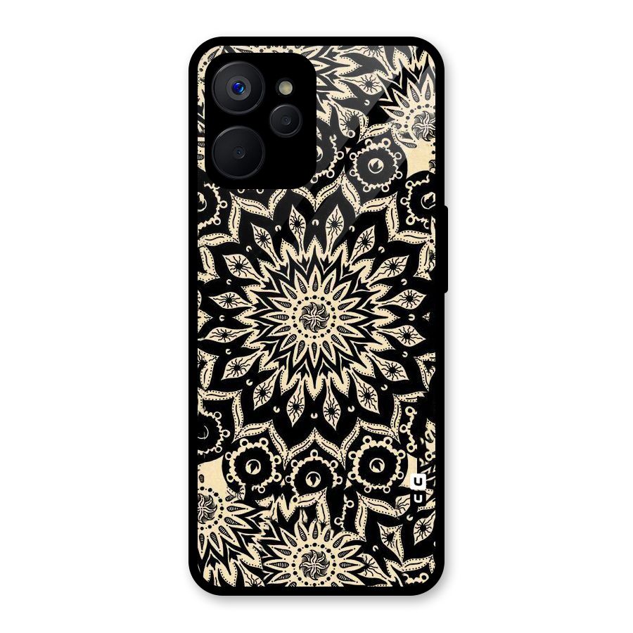 Golden Mandala Glass Back Case for Realme 9i 5G
