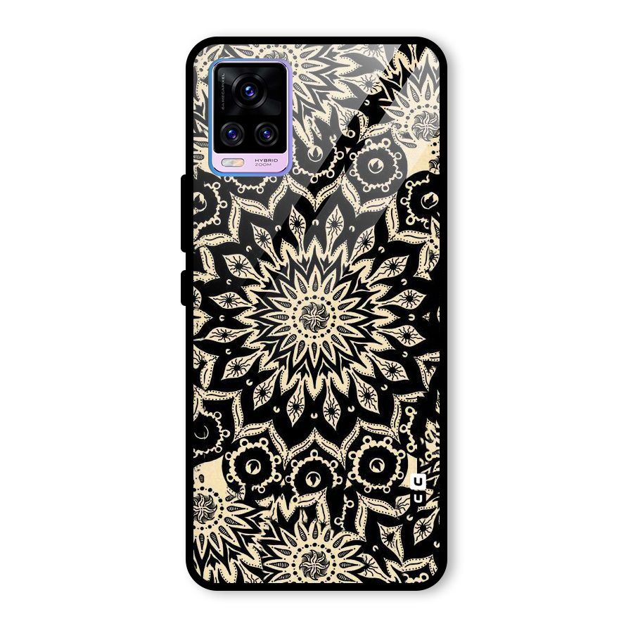 Golden Mandala Glass Back Case for Vivo V20 Pro