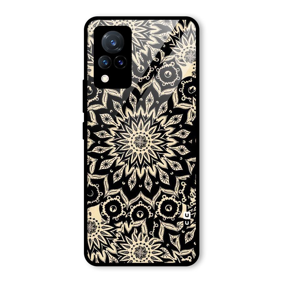 Golden Mandala Glass Back Case for Vivo V21 5G