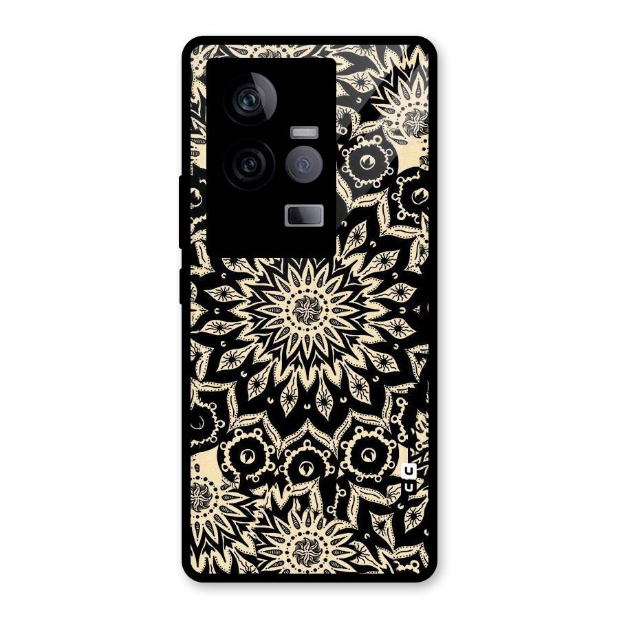 Golden Mandala Glass Back Case for Vivo iQOO 11 5G