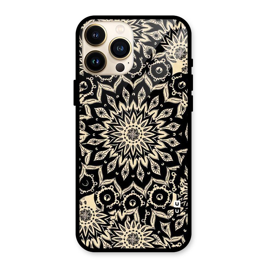 Golden Mandala Glass Back Case for iPhone 13 Pro Max