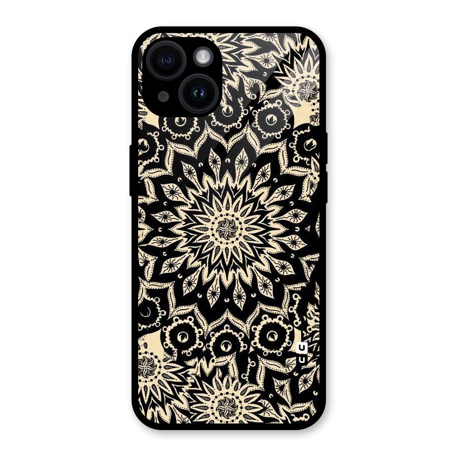 Golden Mandala Glass Back Case for iPhone 14