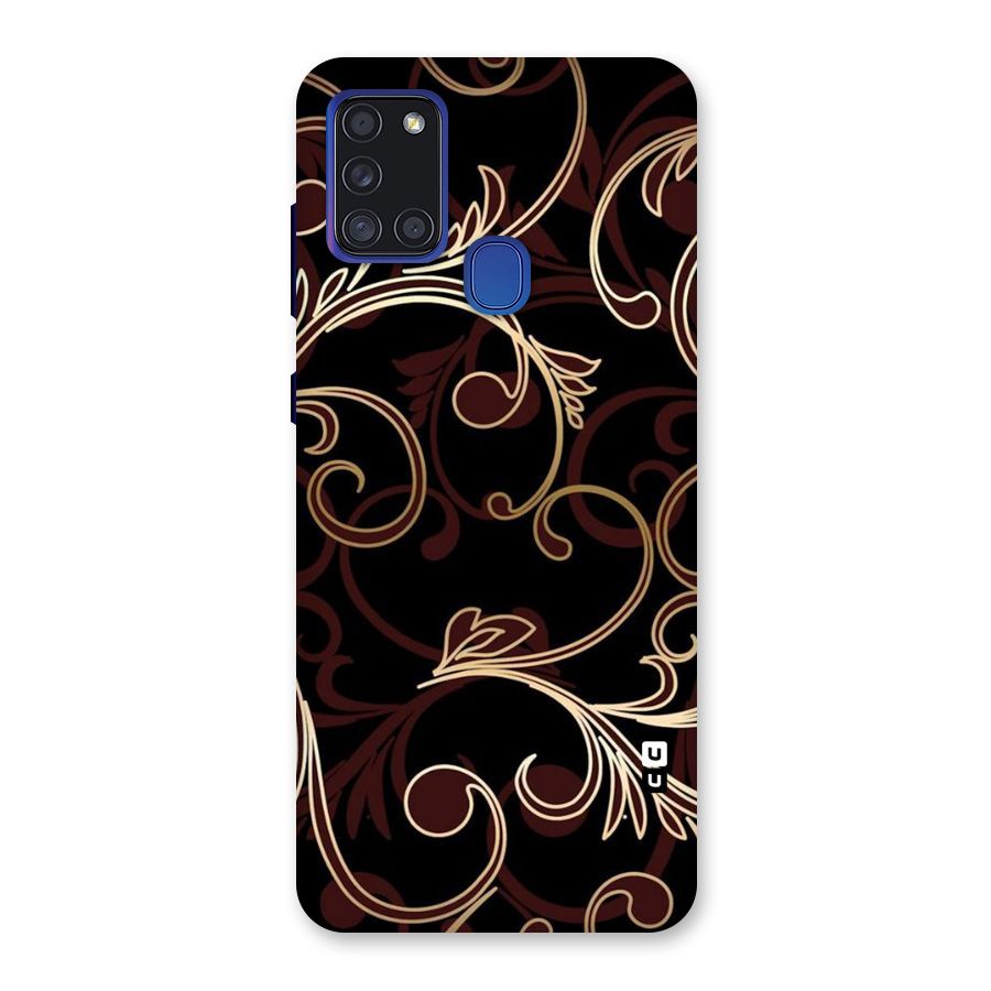 Golden Maroon Beauty Back Case for Galaxy A21s
