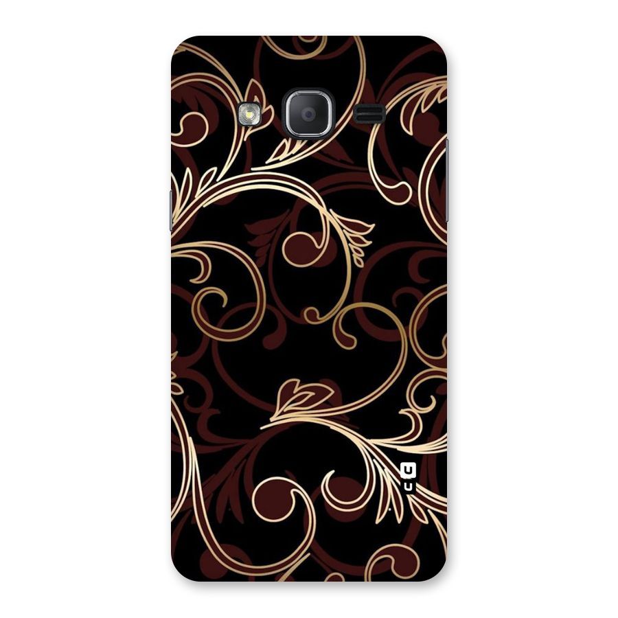 Golden Maroon Beauty Back Case for Galaxy On7 2015