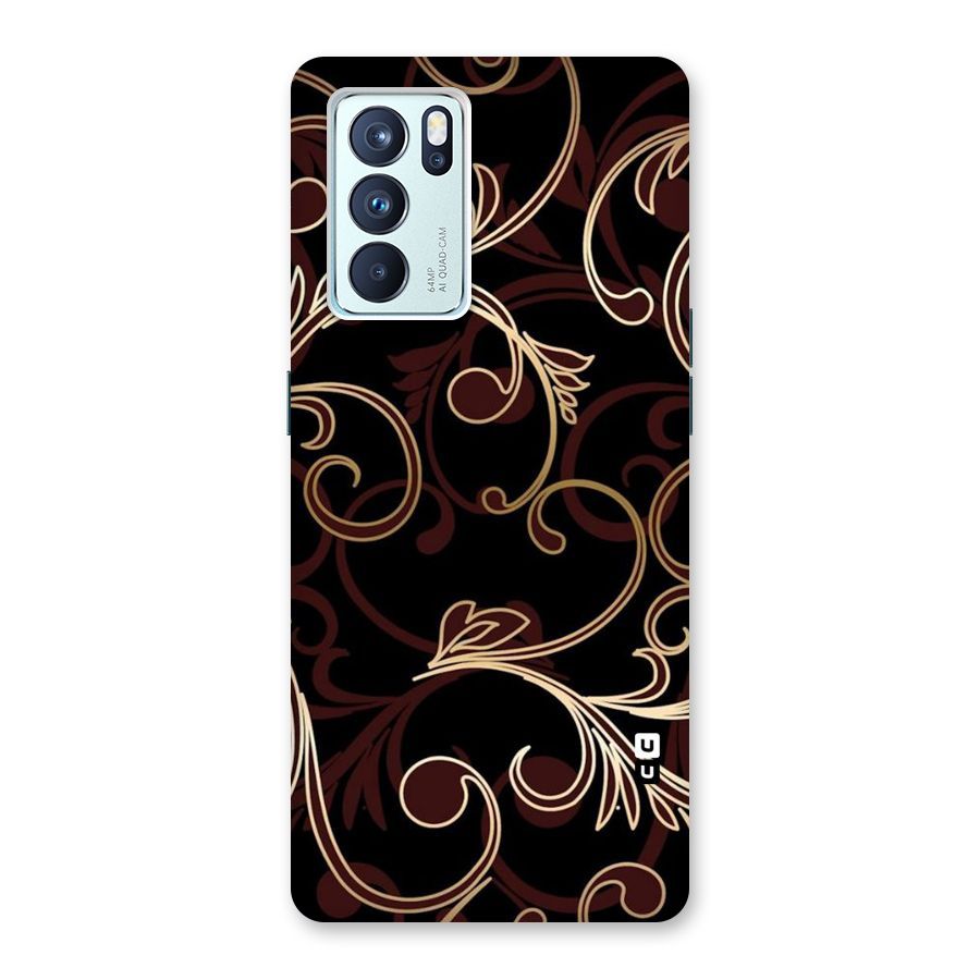 Golden Maroon Beauty Back Case for Oppo Reno6 Pro 5G