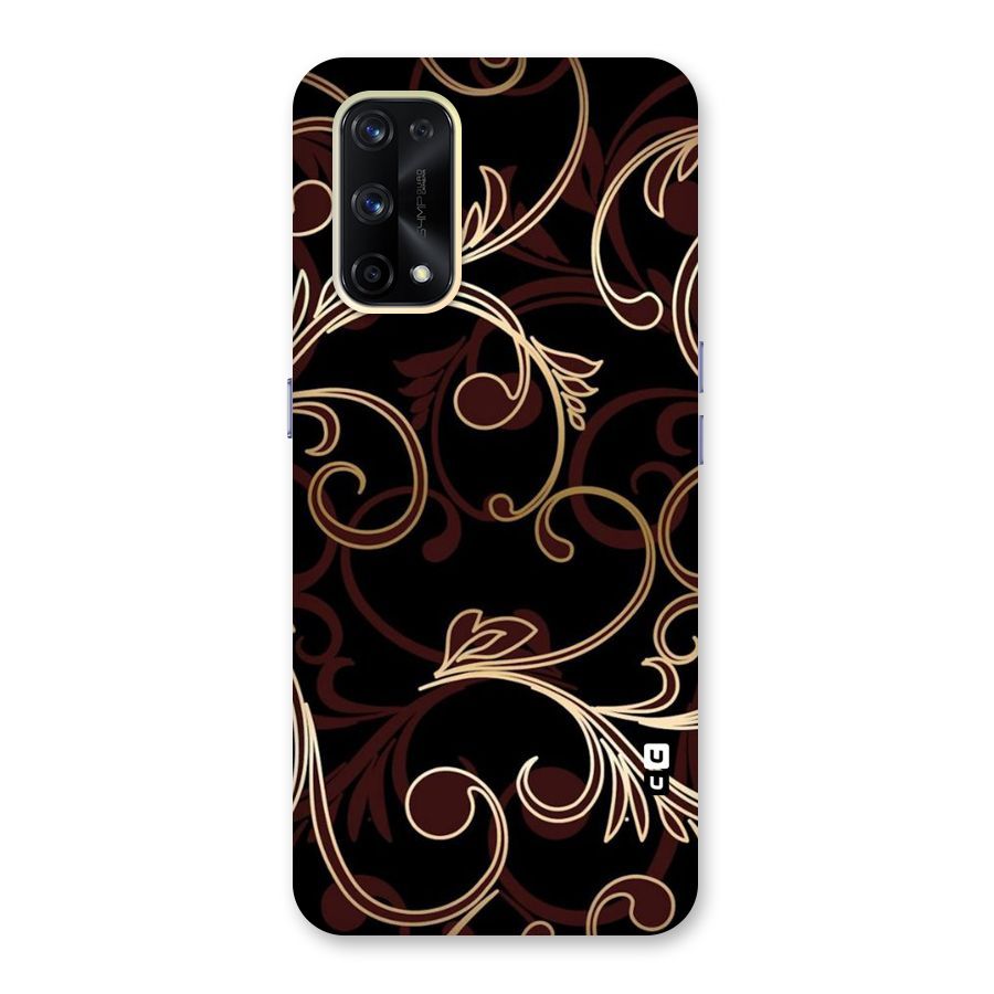 Golden Maroon Beauty Glass Back Case for Realme X7 Pro