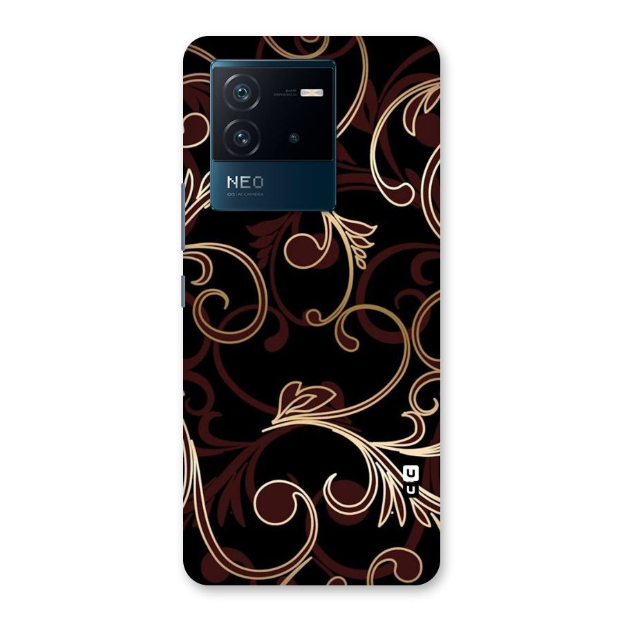 Golden Maroon Beauty Back Case for Vivo iQOO Neo 6 5G