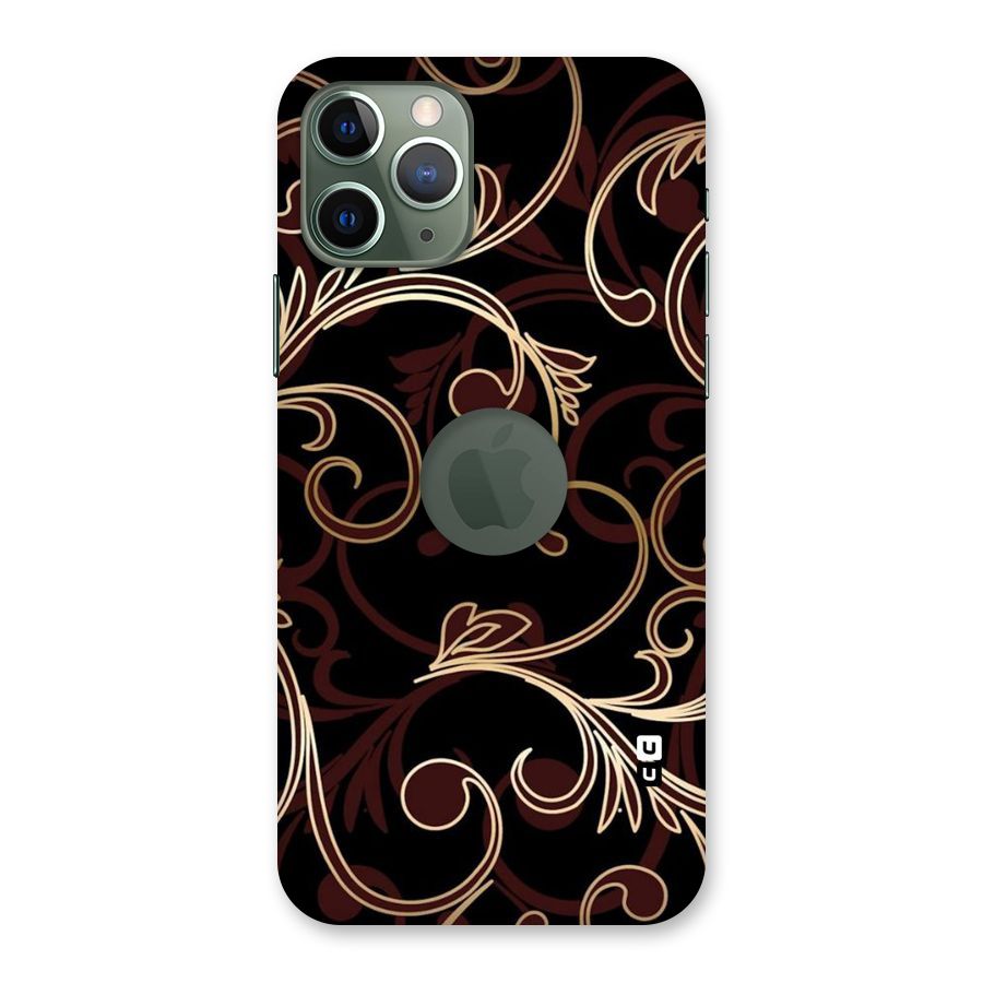 Golden Maroon Beauty Back Case for iPhone 11 Pro Logo  Cut