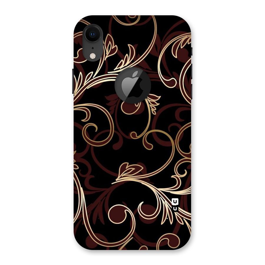 Golden Maroon Beauty Back Case for iPhone XR Logo Cut