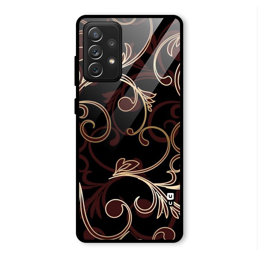 Golden Maroon Beauty Glass Back Case for Galaxy A72