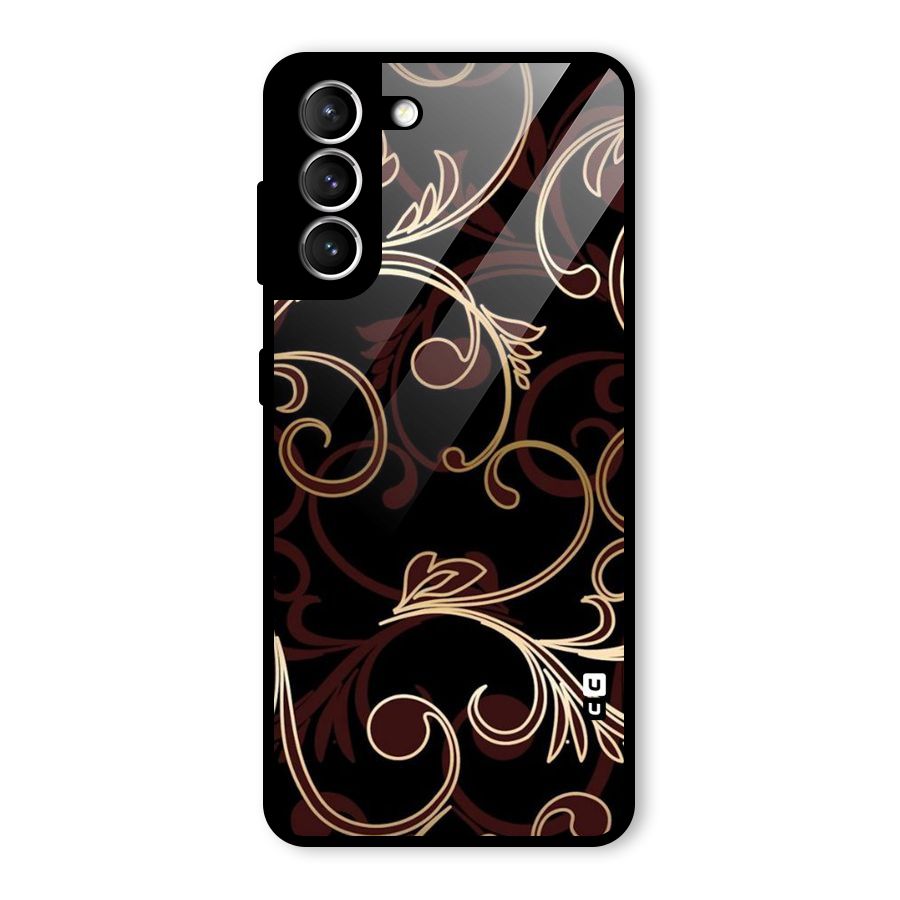 Golden Maroon Beauty Glass Back Case for Galaxy S21 5G