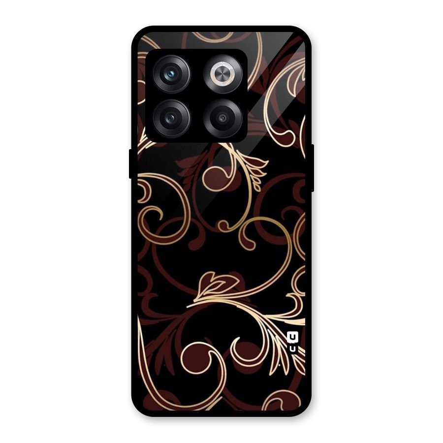 Golden Maroon Beauty Glass Back Case for OnePlus 10T