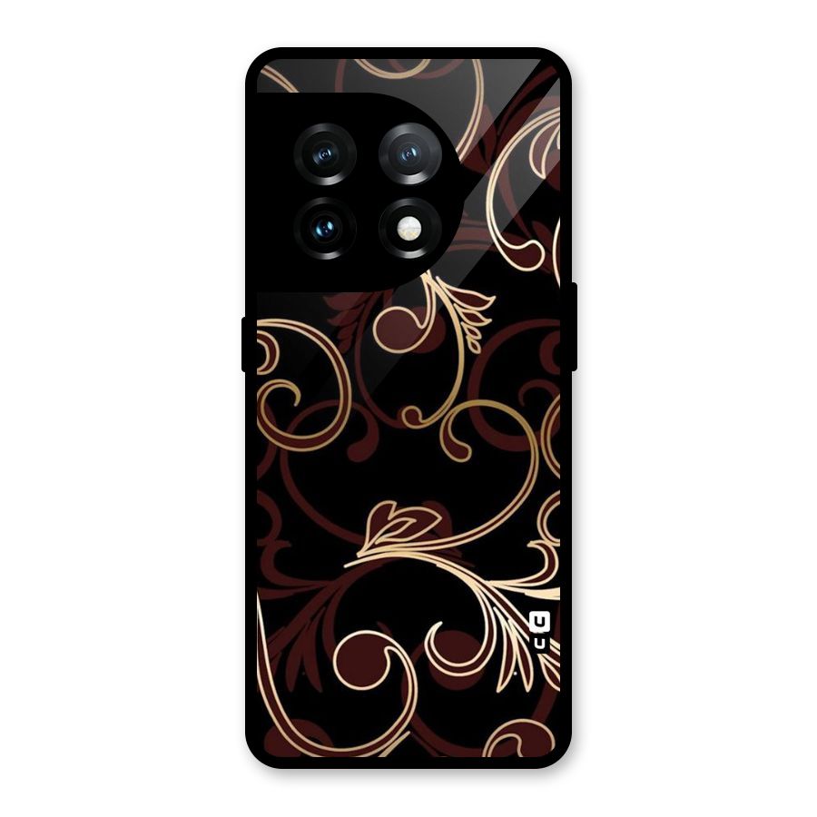 Golden Maroon Beauty Glass Back Case for OnePlus 11