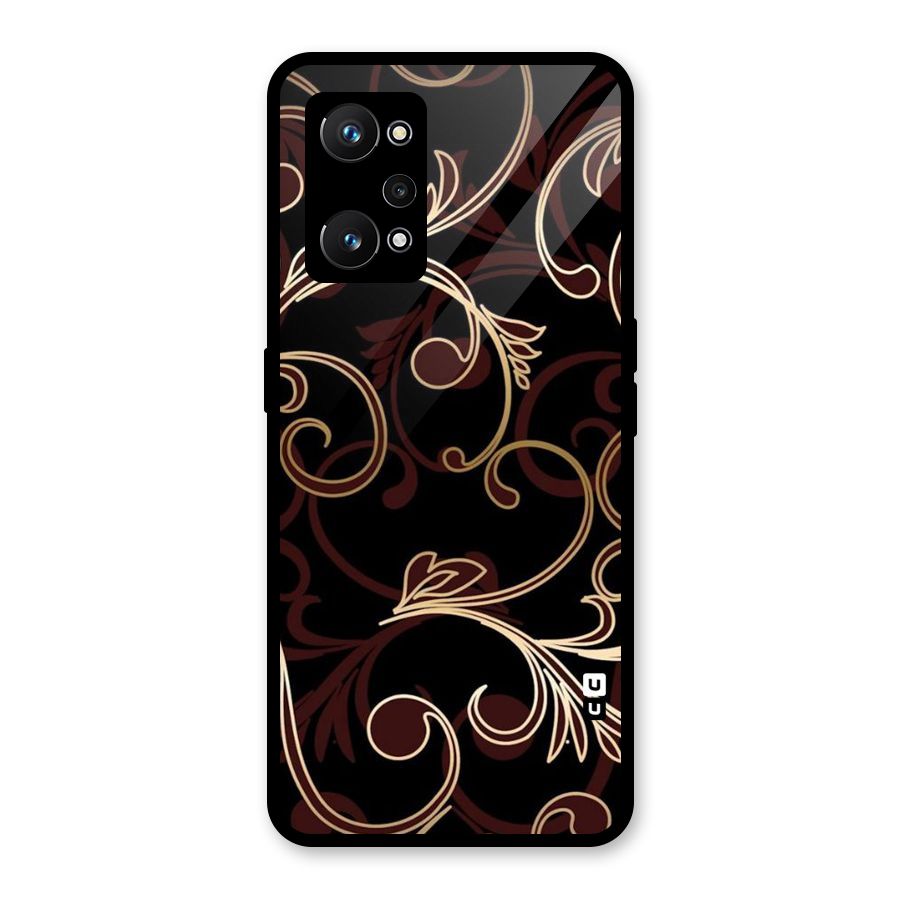 Golden Maroon Beauty Glass Back Case for Realme GT Neo 3T