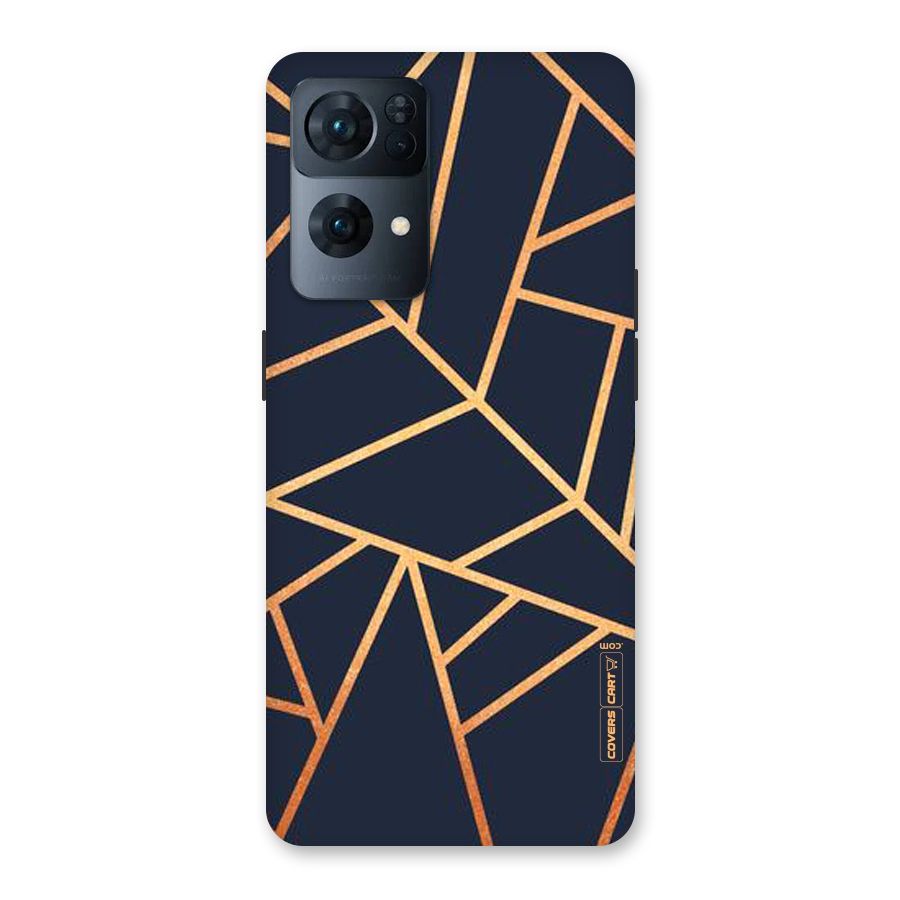 Golden Pattern Back Case for Oppo Reno7 Pro 5G