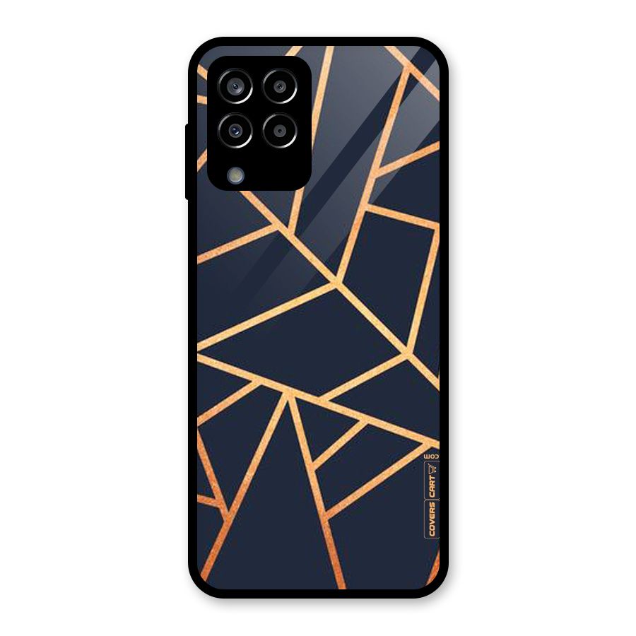 Golden Pattern Glass Back Case for Galaxy M33