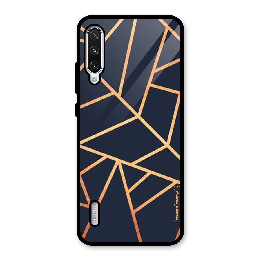 Golden Pattern Glass Back Case for Mi A3