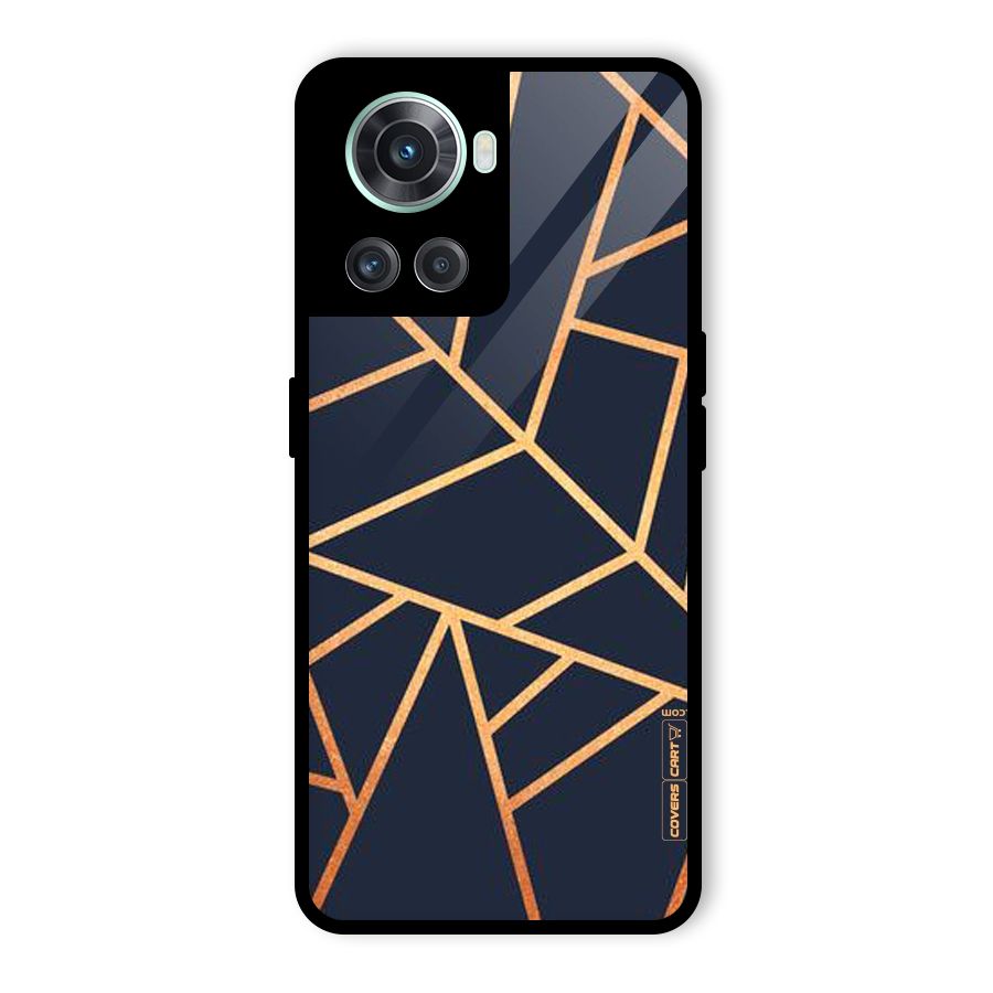 Golden Pattern Glass Back Case for OnePlus 10R