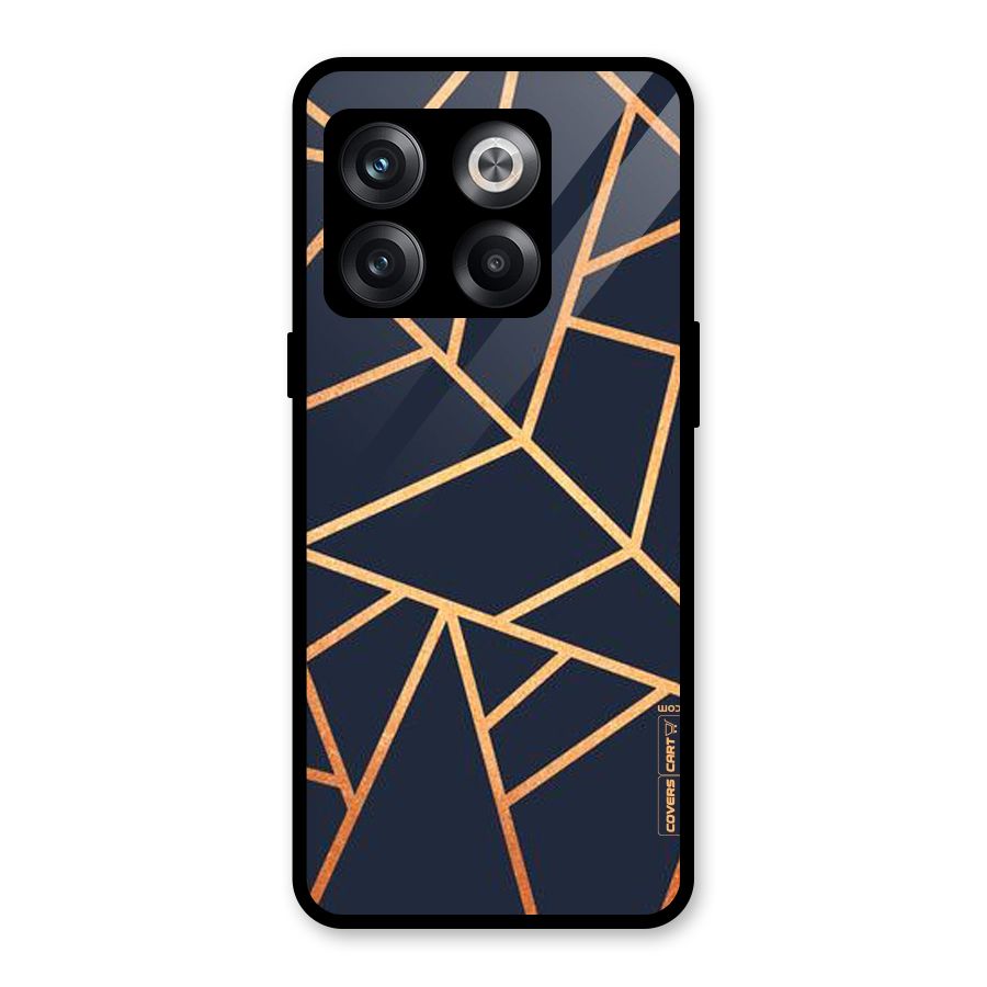 Golden Pattern Glass Back Case for OnePlus 10T