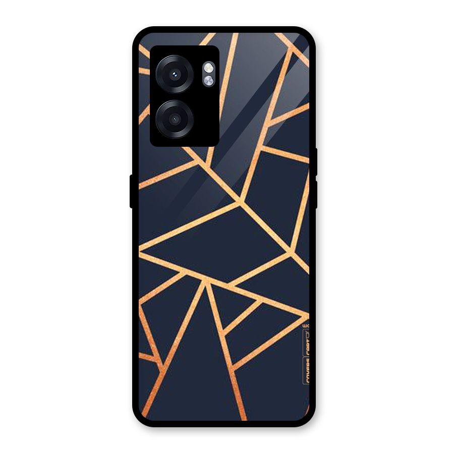 Golden Pattern Glass Back Case for Realme Narzo 50 5G