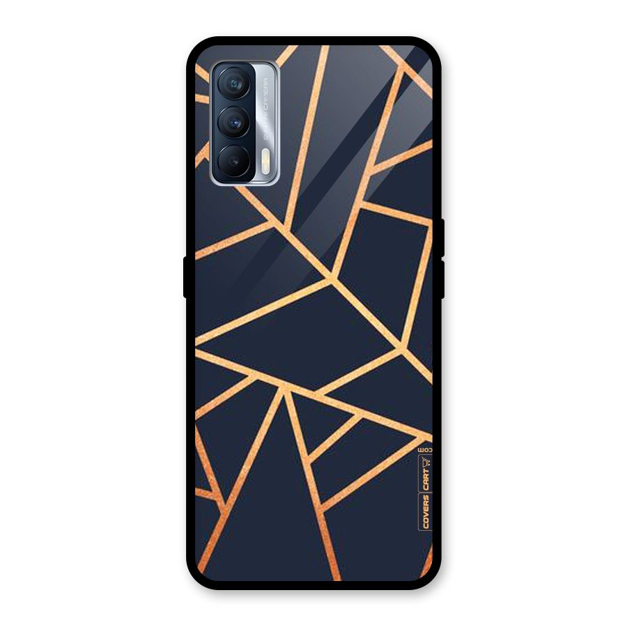 Golden Pattern Glass Back Case for Realme X7