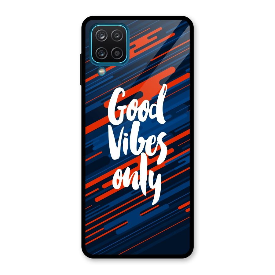 Good Vibes Only Glass Back Case for Galaxy A12