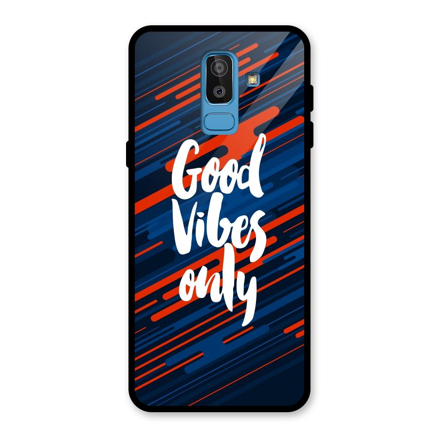 Good Vibes Only Glass Back Case for Galaxy J8