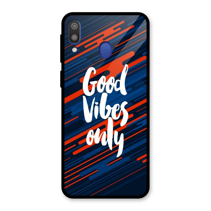 Good Vibes Only Glass Back Case for Galaxy M20