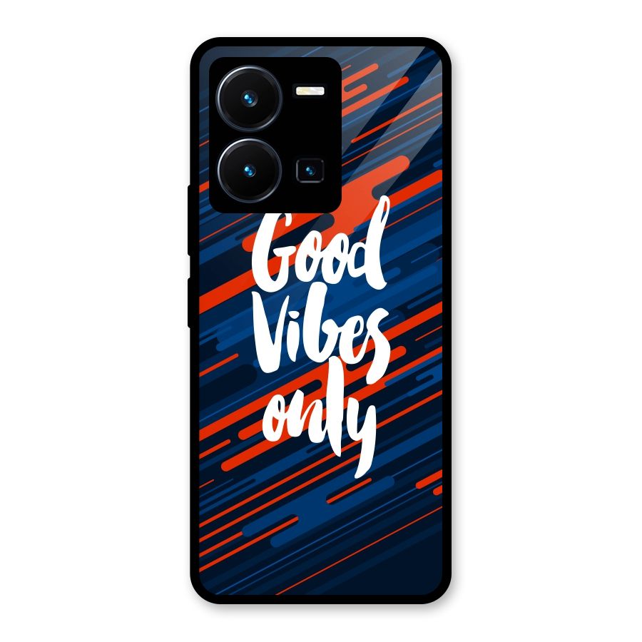 Good Vibes Only Glass Back Case for Vivo Y35