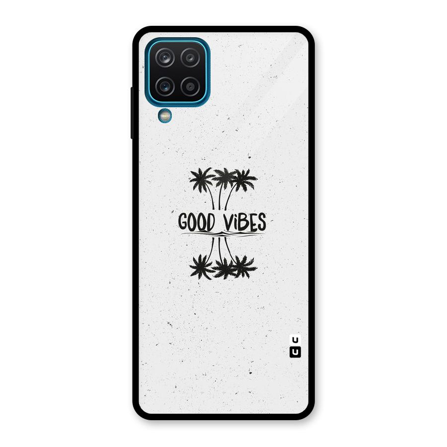 Good Vibes Rugged Glass Back Case for Galaxy A12