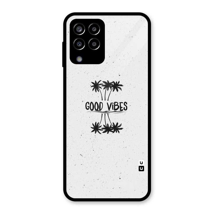 Good Vibes Rugged Glass Back Case for Galaxy M33