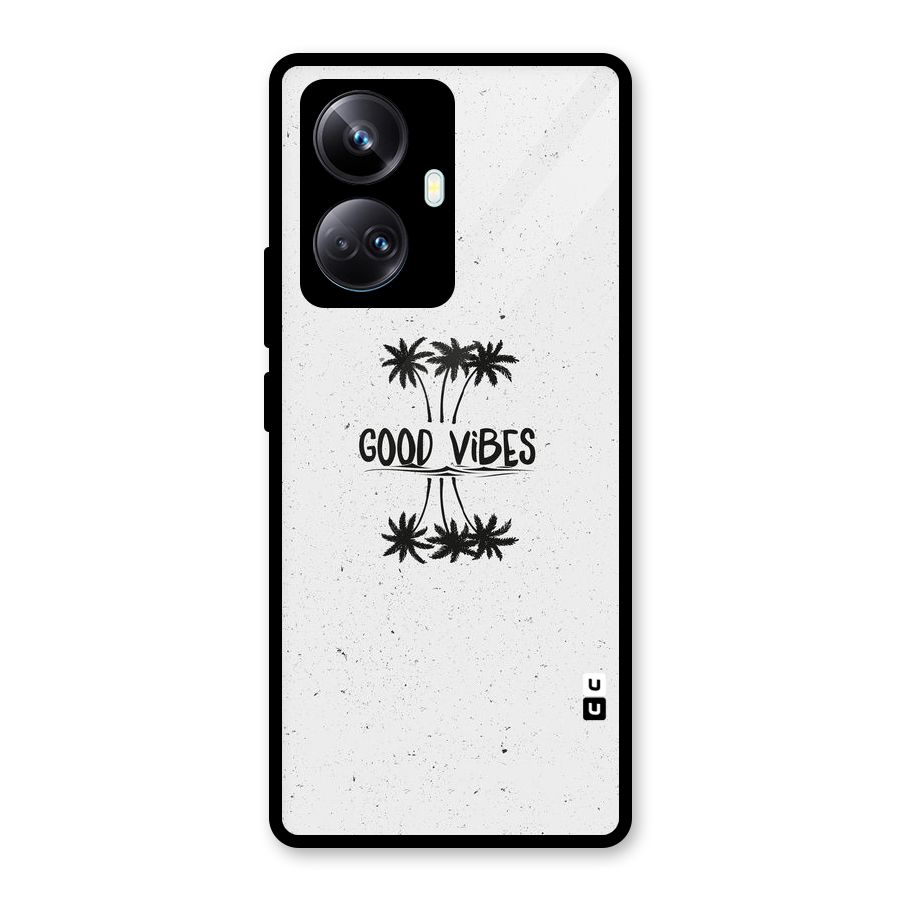 Good Vibes Rugged Glass Back Case for Realme 10 Pro Plus