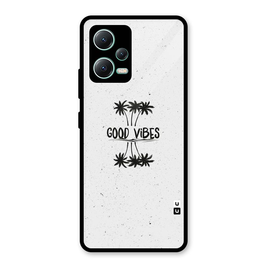 Good Vibes Rugged Glass Back Case for Redmi Note 12 5G