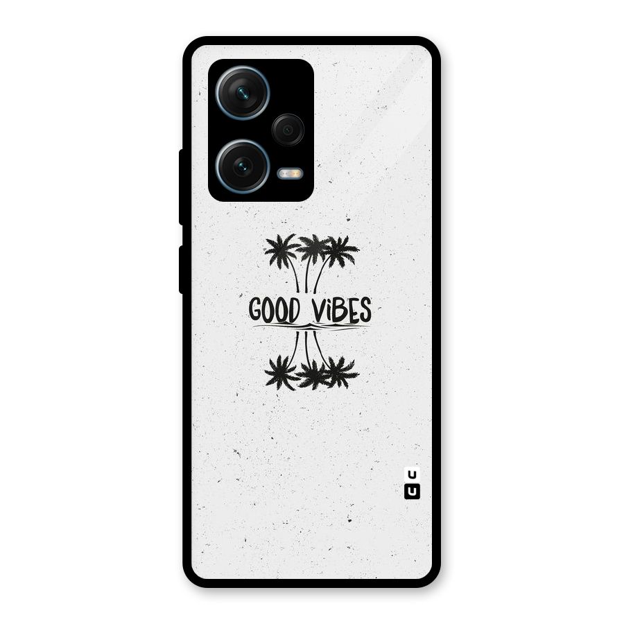 Good Vibes Rugged Glass Back Case for Redmi Note 12 Pro Plus 5G