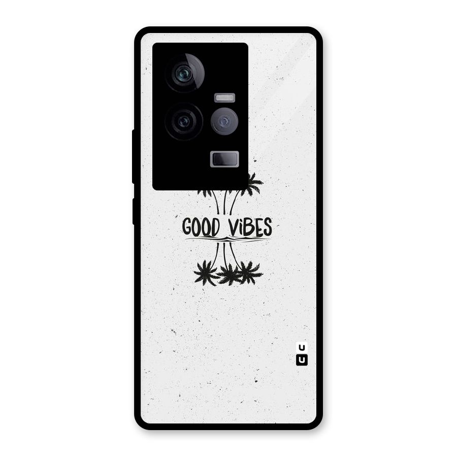 Good Vibes Rugged Glass Back Case for Vivo iQOO 11 5G