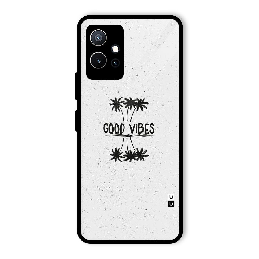 Good Vibes Rugged Glass Back Case for Vivo iQOO Z6