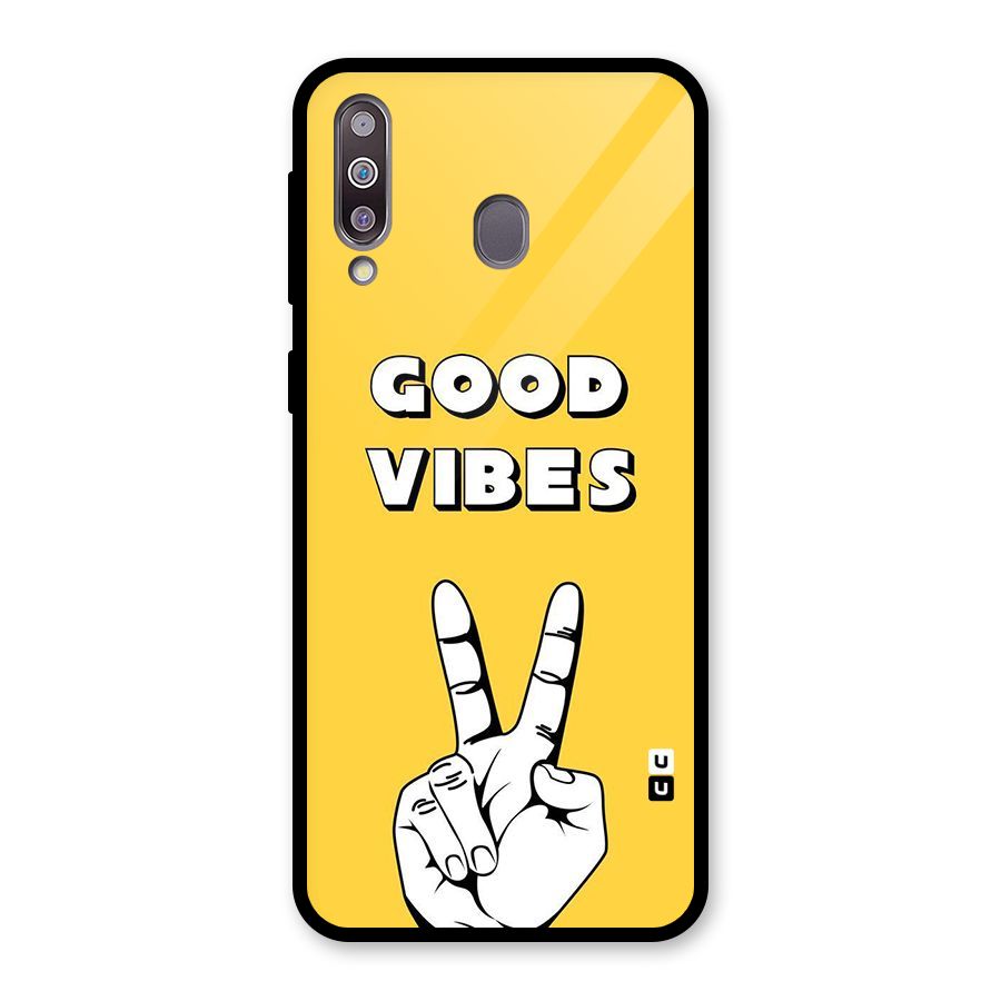 Good Vibes Victory Glass Back Case for Galaxy M30