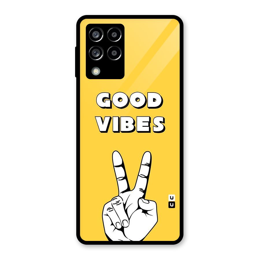Good Vibes Victory Glass Back Case for Galaxy M53 5G