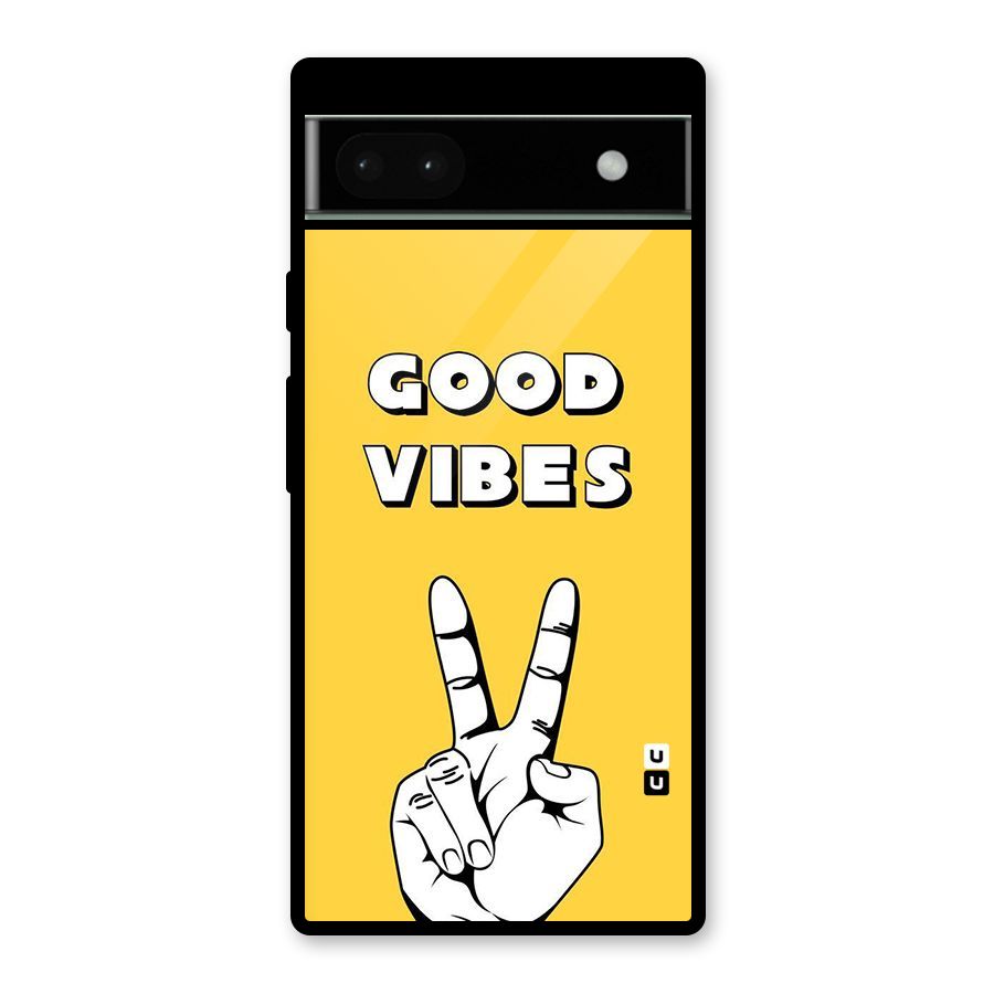 Good Vibes Victory Glass Back Case for Google Pixel 6a