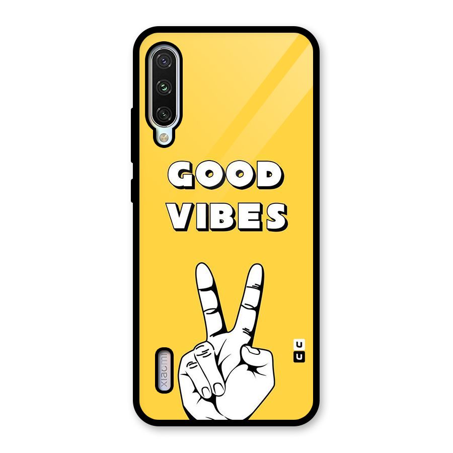 Good Vibes Victory Glass Back Case for Mi A3