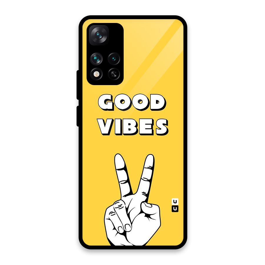 Good Vibes Victory Glass Back Case for Xiaomi 11i HyperCharge 5G