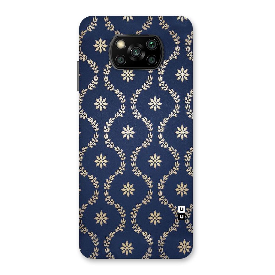Gorgeous Gold Leaf Pattern Back Case for Poco X3