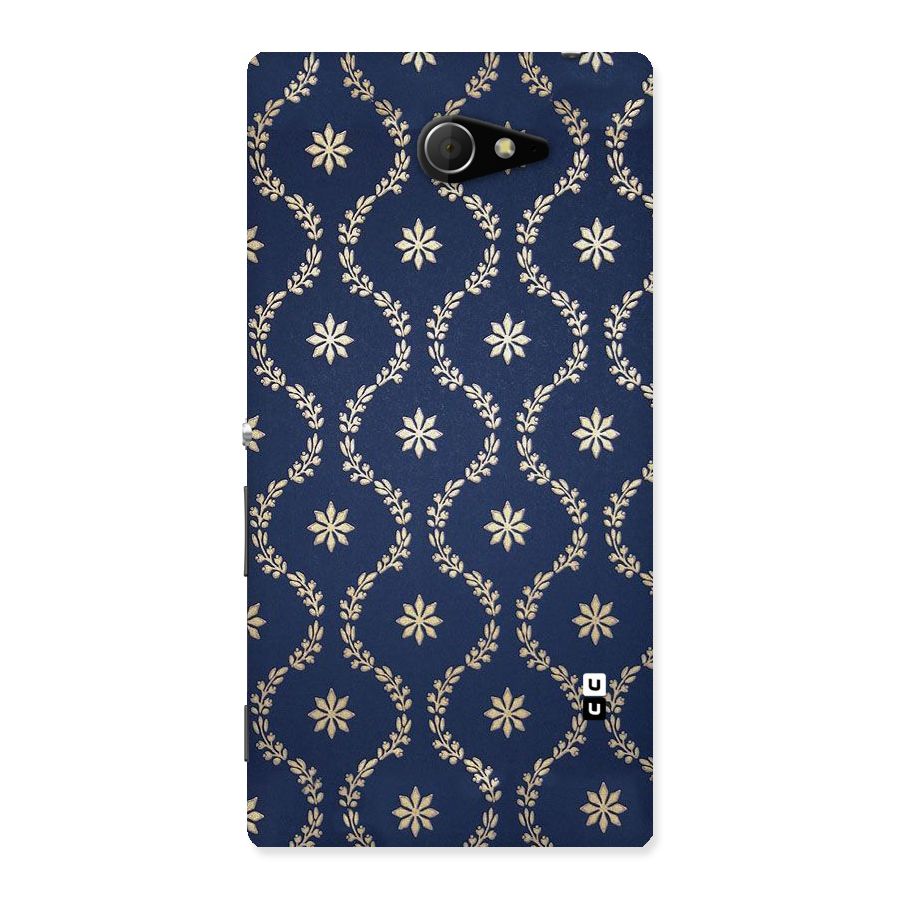 Gorgeous Gold Leaf Pattern Back Case for Sony Xperia M2