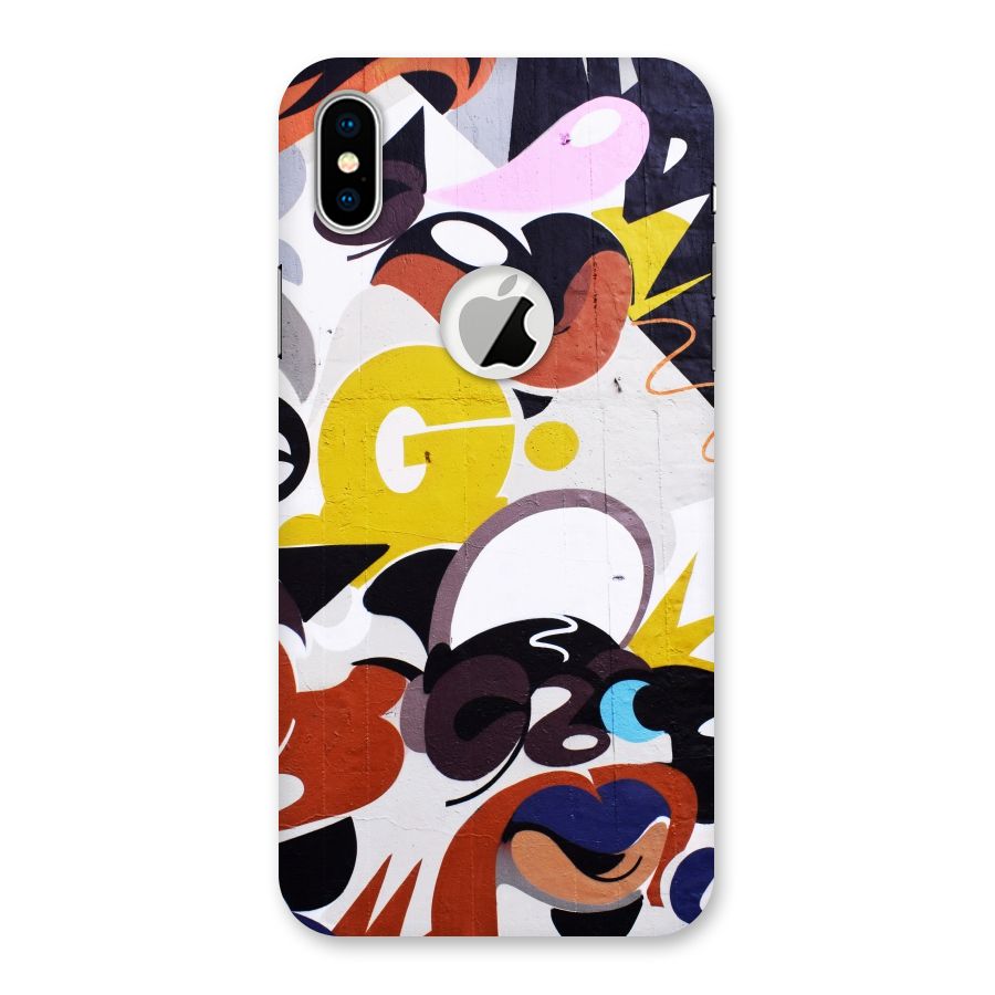 Graffiti Wall Back Case for iPhone X Logo Cut