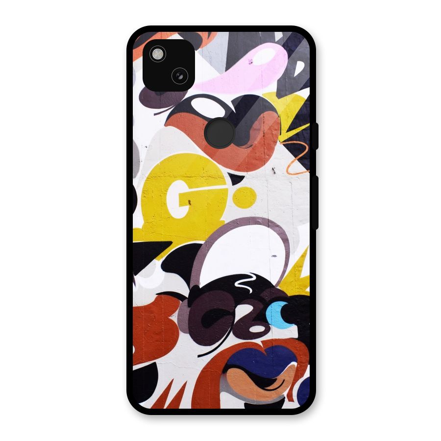 Graffiti Wall Glass Back Case for Google Pixel 4a
