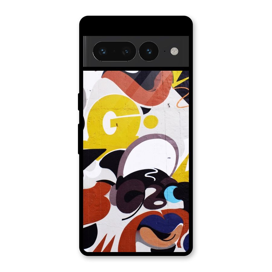 Graffiti Wall Glass Back Case for Google Pixel 7 Pro