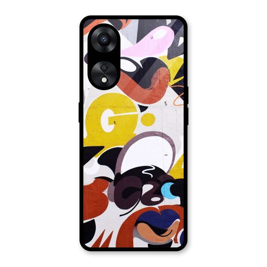 Graffiti Wall Glass Back Case for Oppo A78