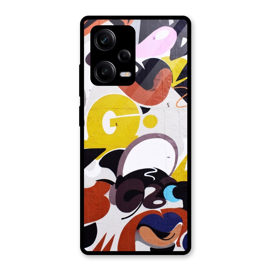 Graffiti Wall Glass Back Case for Redmi Note 12 Pro